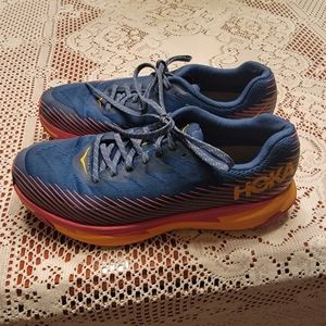 Womens Hoka Running Shoes - Blue and Orange- Size 10